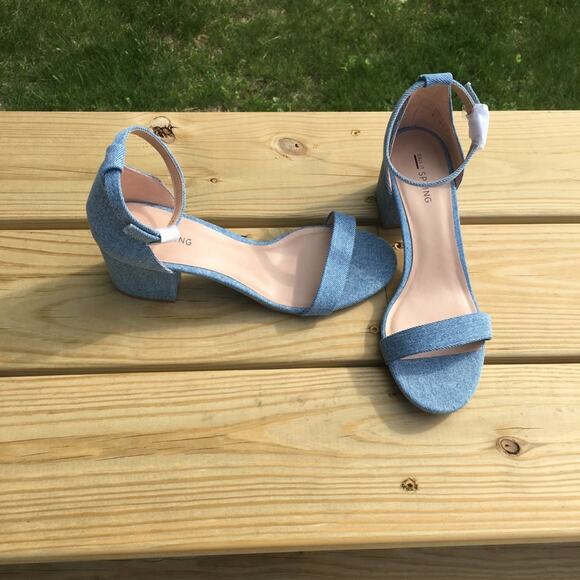 Call It Spring Stangarone Block Heel Sandal Blue 9 - Picture 6 of 16